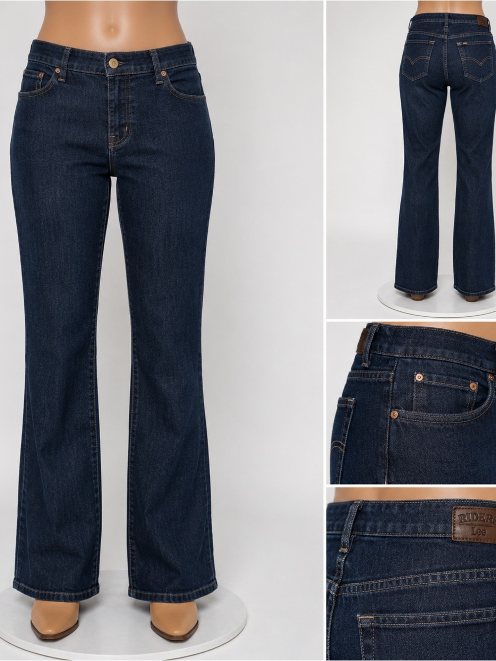 Riders by Lee No Gap Waist Boot Cut Jeans Women’s Size 10M Dark Wash